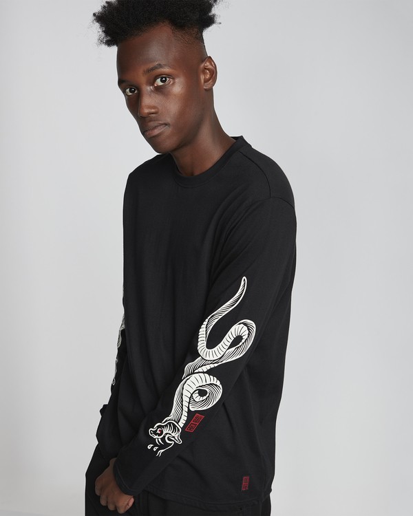 3 Timber! Go East Snakes - Organic Cotton Long Sleeve T-Shirt for Men  S1LSB1ELP0 Element