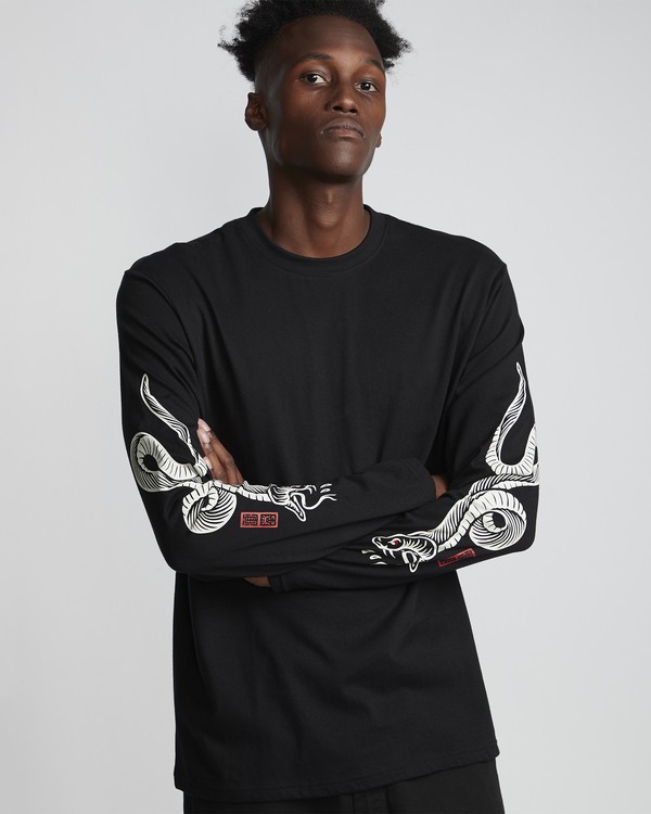1 Timber! Go East Snakes - Organic Cotton Long Sleeve T-Shirt for Men  S1LSB1ELP0 Element
