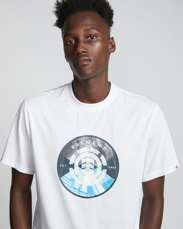 3 Aiken - Short Sleeve T-Shirt for Men White S1SSA2ELP0 Element