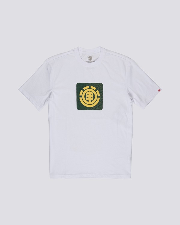 0 Leopard Block Icon - Camiseta de manga corta para Hombre Blanco S1SSA5ELP0 Element