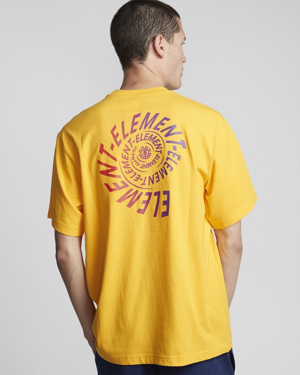 2 Frisco - Short Sleeve T-Shirt for Men Yellow S1SSB7ELP0 Element