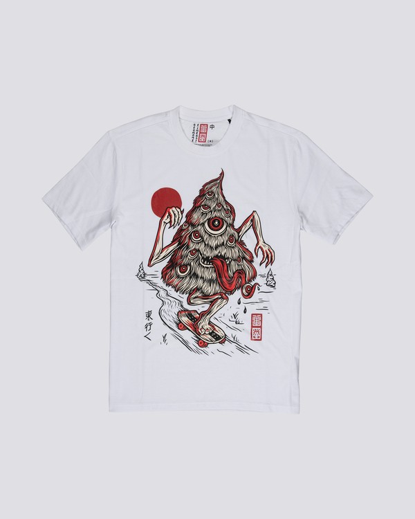 0 Timber! Go East Tree Ghost - Organic Cotton Short Sleeve T-Shirt for Men White S1SSD2ELP0 Element