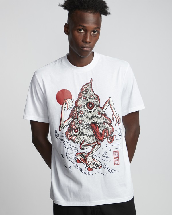 1 Timber! Go East Tree Ghost - Organic Cotton Short Sleeve T-Shirt for Men White S1SSD2ELP0 Element