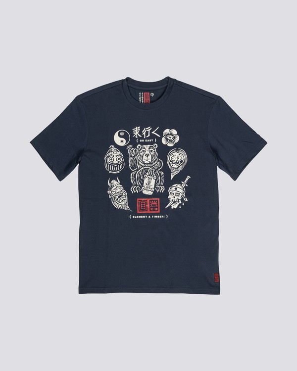 0 Timber! Go East Flash - T-Shirt aus Bio-Baumwolle für Herren Blau S1SSD4ELP0 Element