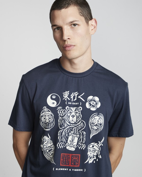 3 Timber! Go East Flash - T-Shirt aus Bio-Baumwolle für Herren Blau S1SSD4ELP0 Element