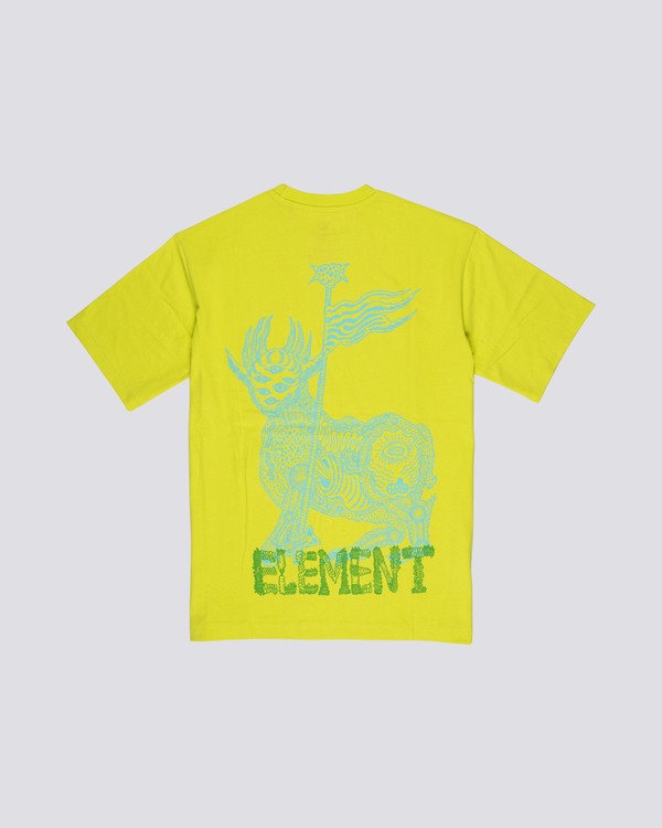 1 Tetsunori Tawaraya Six Eyes Sheep - Short Sleeve T-Shirt for Men Yellow S1SSE4ELP0 Element