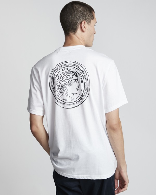 2 No Pain No Gain Tralle - Organic Cotton Short Sleeve T-Shirt for Men White S1SSE7ELP0 Element