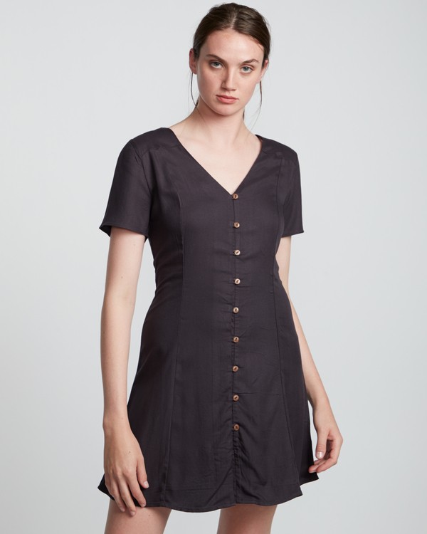 2 Sue Twill - Short Sleeve Dress for Women Black S3DRA5ELP0 Element