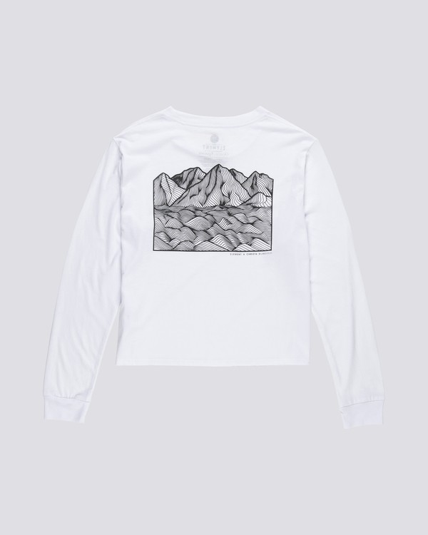 1 Christa Crop - Longsleeve aus Bio-Baumwolle für Damen Weiss S3LSA3ELP0 Element