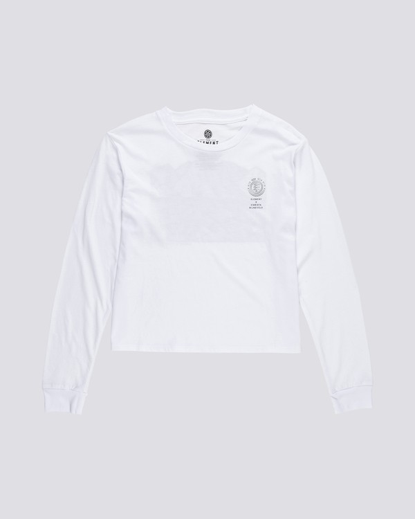 0 Christa Crop - Longsleeve aus Bio-Baumwolle für Damen Weiss S3LSA3ELP0 Element