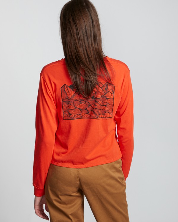 3 Christa Crop - Longsleeve aus Bio-Baumwolle für Damen  S3LSA3ELP0 Element