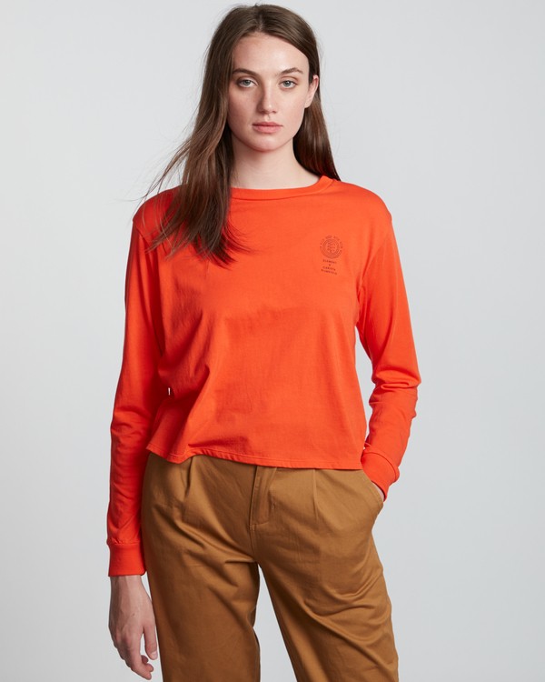 2 Christa Crop - Longsleeve aus Bio-Baumwolle für Damen  S3LSA3ELP0 Element