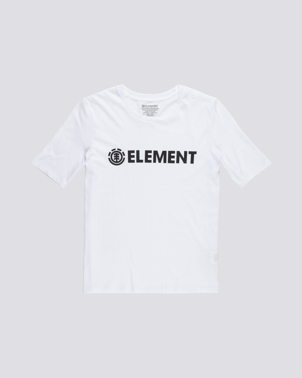 0 Element Logo - Organic Cotton Short Sleeve T-Shirt for Women White S3SSA1ELP0 Element