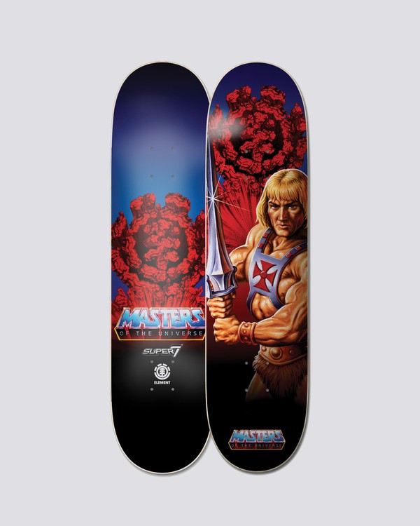 0 Masters Of The Universe 8.25" He-Man - Skateboard Deck Black S4DCF3ELP0 Element