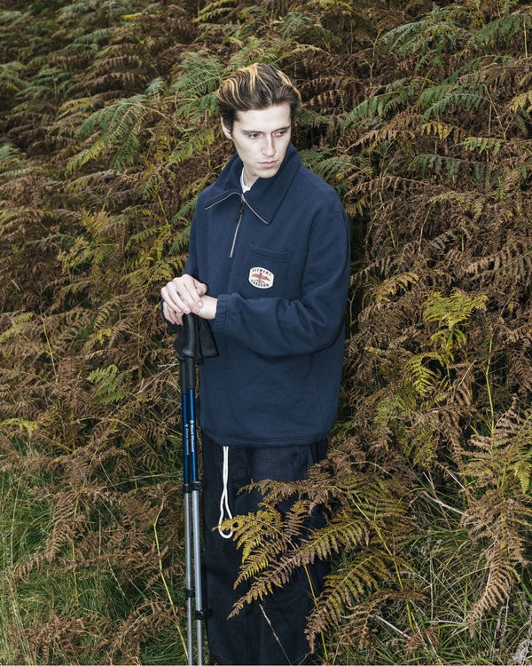 1 Nigel Cabourn Totem - 1/4 Zip Sweatshirt for Men Grau U1FLA9ELF0 Element