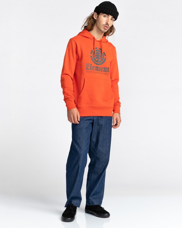 2 Vertical - Sweat à capuche pour Homme Rouge U1HOB3ELF0 Element