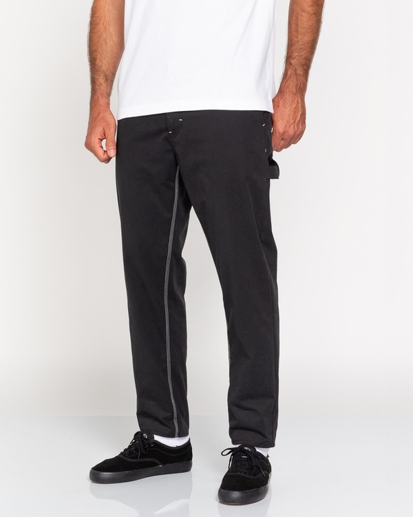 3 Highwater Work - Cropped Trousers for Men Black U1PTB8ELF0 Element