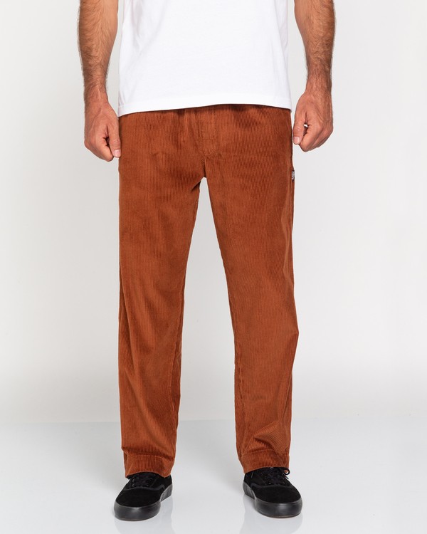 2 Chillin' - Pantalon en velours côtelé pour Homme Rouge U1PTC2ELF0 Element