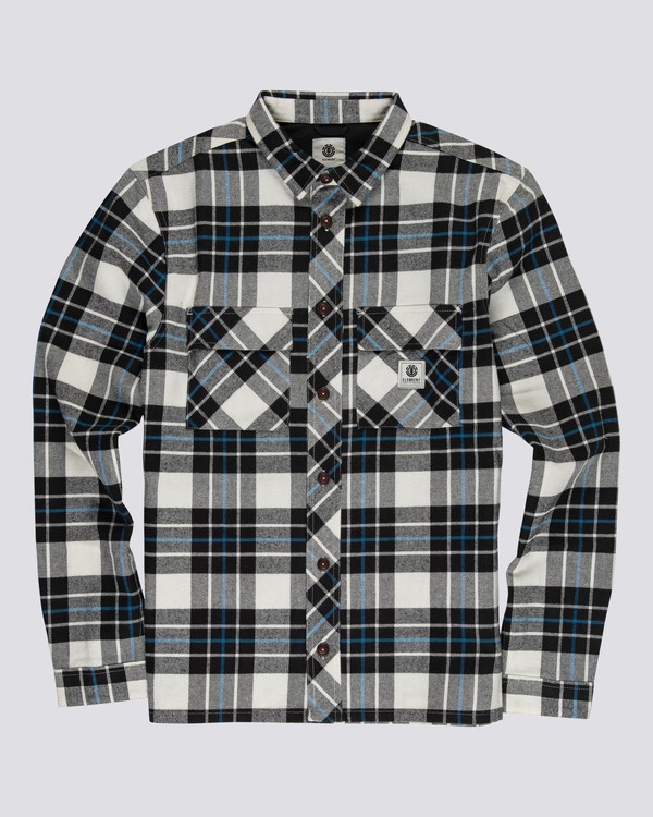 0 Wentworth Flannel - Camicia a Maniche Lunghe da Uomo  U1SHB3ELF0 Element