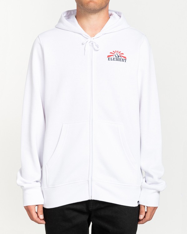 3 Medwell - Zip-Up Hoodie for Men White U1ZHA7ELF0 Element