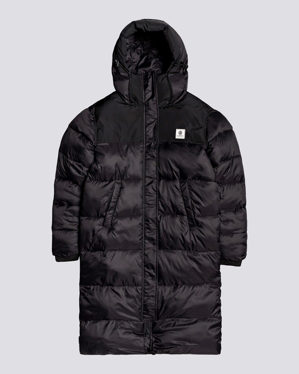0 Wolfeboro Dulcey Puff Long - Chaqueta Acolchada para Mujer Negro U3JKA7ELF0 Element