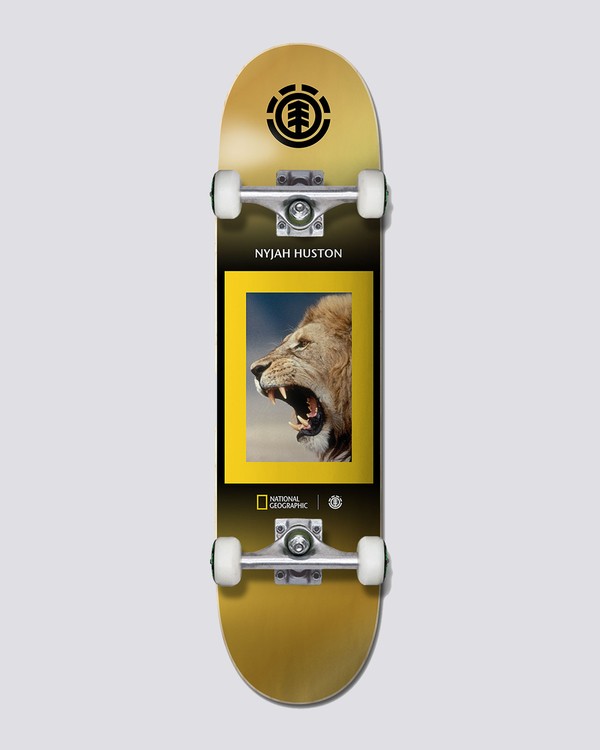 0 National Geographic 8" Nat Geo King Jungle Nyjah - Skateboard Black U4CPA4ELF0 Element