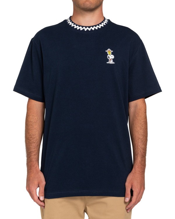 1 Peanuts Patches - T-Shirt f&uuml;r M&auml;nner Grau W1KTB8ELP1 Element