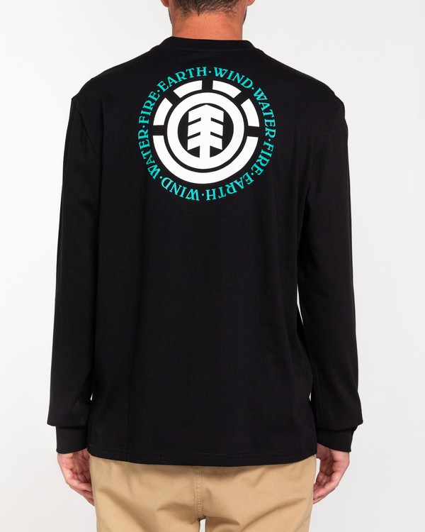3 Seal - Long Sleeve T-Shirt for Men Black W1LSB6ELP1 Element
