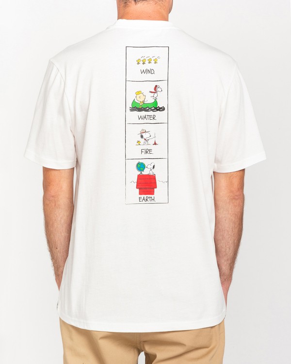 1 Peanuts Page - Camiseta para Hombre Blanco W1SSO7ELP1 Element