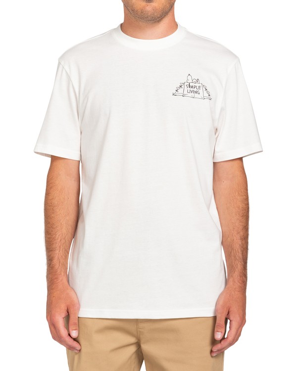 0 Peanuts Simple Living - Camiseta para Hombre Blanco W1SSO8ELP1 Element