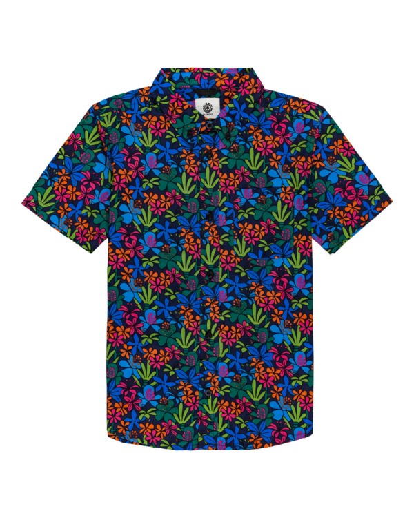 0 Glastonbury - Chemise manches courtes pour Garçon Bleu W2SHA1ELP1 Element