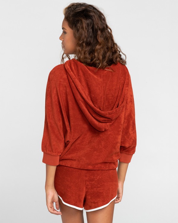 5 Deva - Sudadera con capucha para Mujer Rojo W3FLB7ELP1 Element