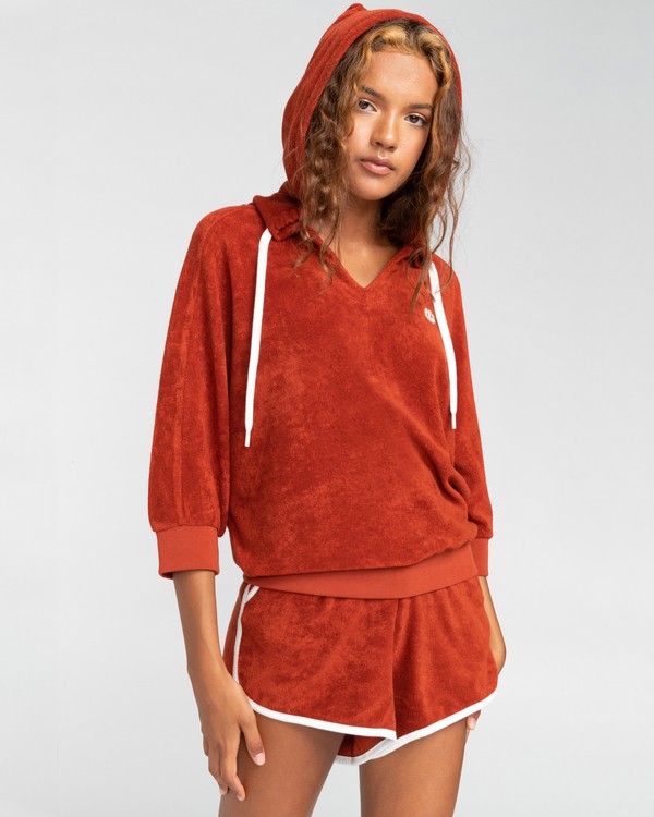 1 Deva - Sudadera con capucha para Mujer Rojo W3FLB7ELP1 Element