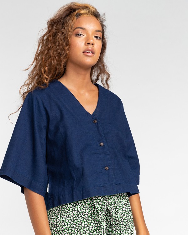 3 Salto Indigo - Short Sleeve Shirt for Women  W3SHB4ELP1 Element
