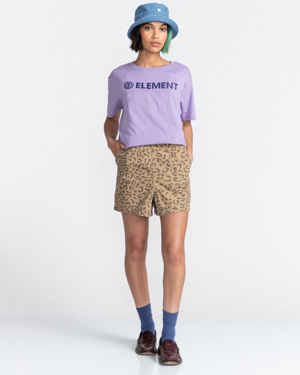 3 Element Logo - T-Shirt for Women Purple W3SSB7ELP1 Element