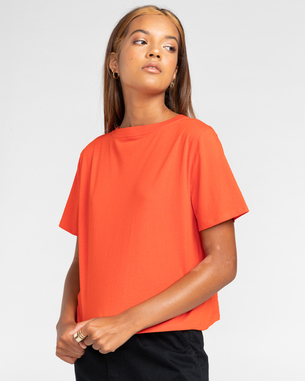 2 Debut Crop - Camiseta para Mujer Naranja W3SSC2ELP1 Element