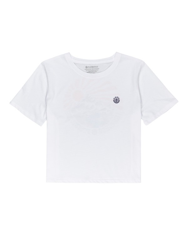 0 Positivity Crop - T-Shirt for Women White W3SSC4ELP1 Element