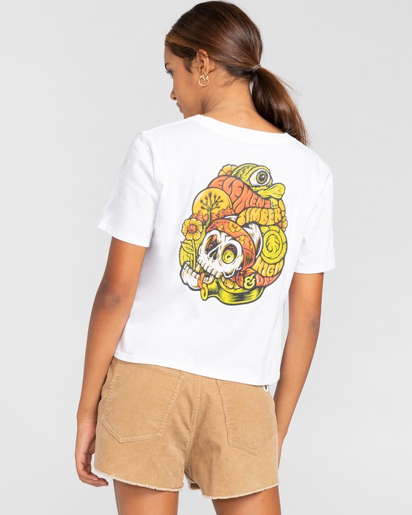 3 Timber! The Vision Crop - Camiseta para Mujer Blanco W3SSC8ELP1 Element