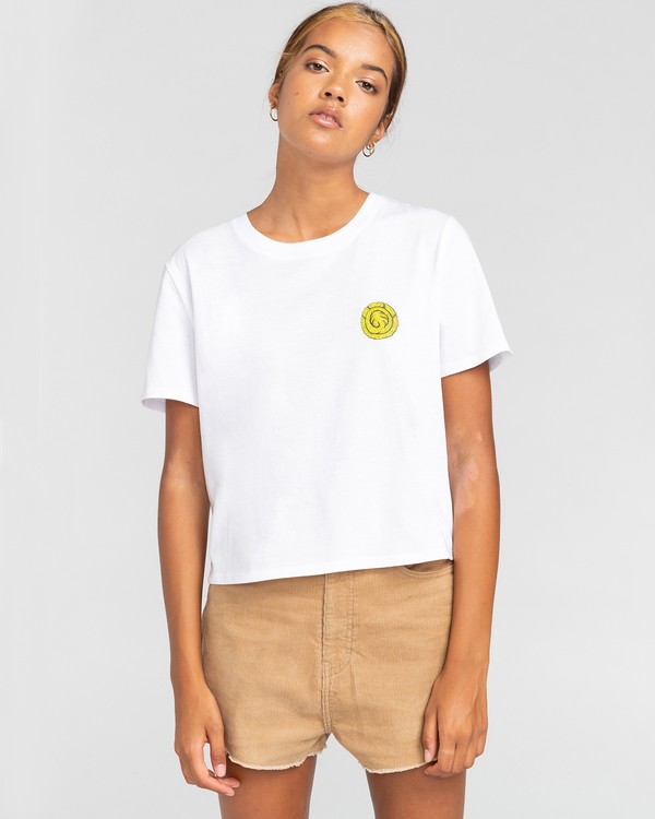 2 Timber! The Vision Crop - Camiseta para Mujer Blanco W3SSC8ELP1 Element