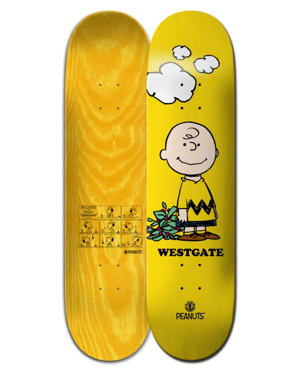 1 8" Peanuts Charlie Brown x Westgate - Skateboard Deck Black W4DCA2ELP1 Element