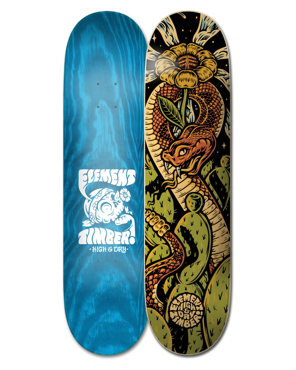 0 Element x Timber! 8.5" High Dry Snake - Skateboard Deck Black W4DCB7ELP1 Element