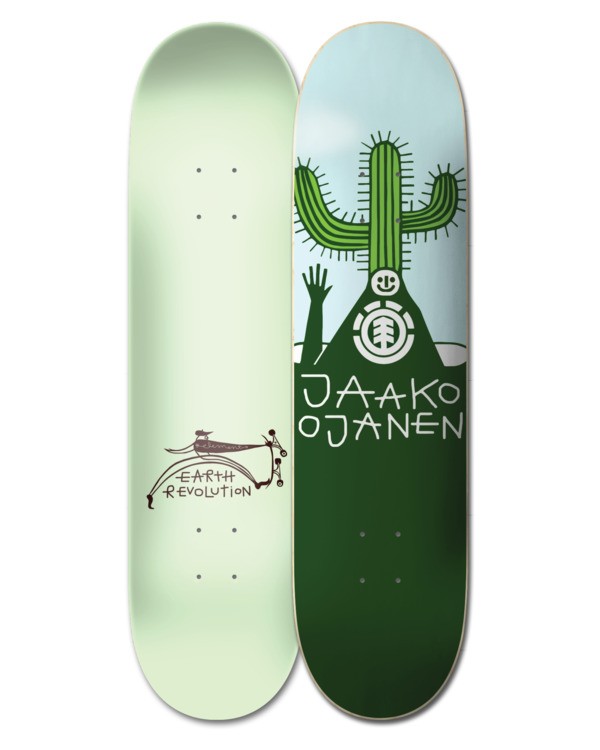 0 8.25" Earth Rev Jaakko - Skateboard Deck Multi W4DCB9ELP1 Element