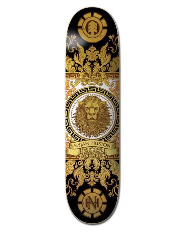 0 8" Nyjah Golden Glory - Tabla de skate Unisex Negro W4DCE4ELP1 Element