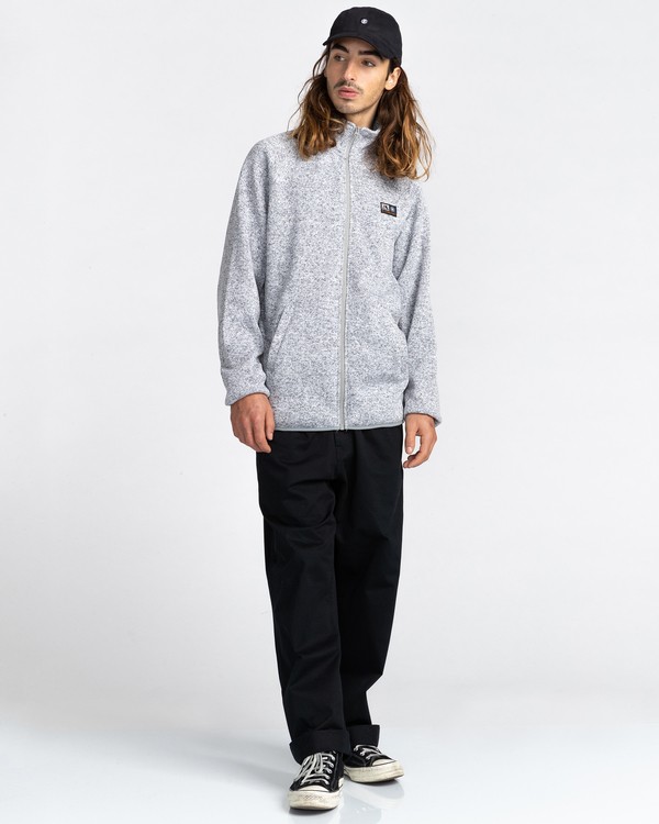 3 Mydland Mock - Zip-Up Sweatshirt for Men Black Z1CRC3ELF1 Element