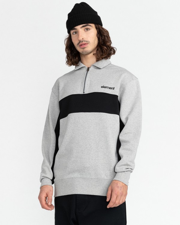 3 Maltby - Felpa con zip Unisex Gray Z1FLC1ELF1 Element