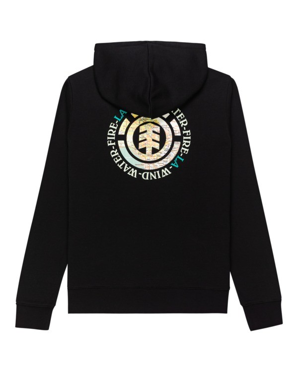 1 Topo - Sweat à capuche pour Homme Noir Z1HOF5ELF1 Element