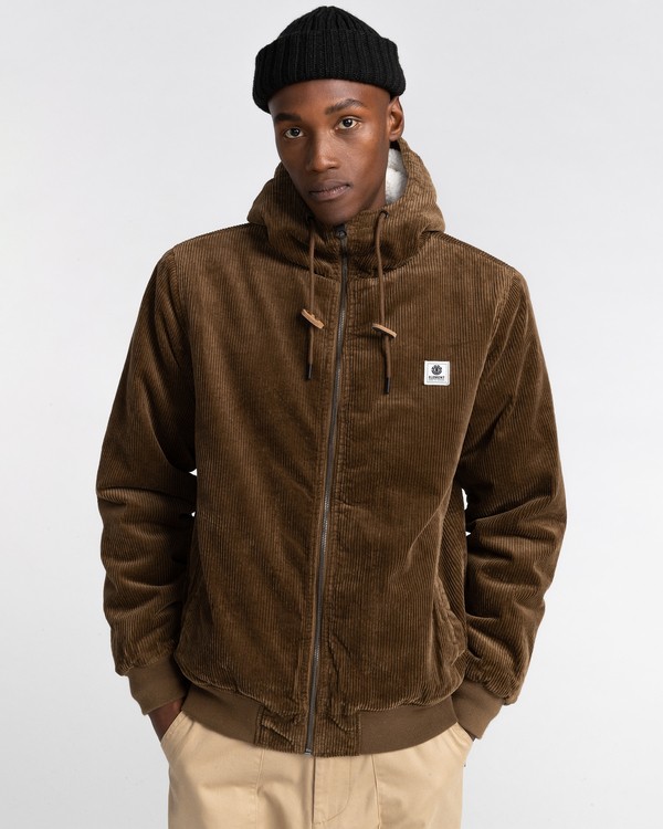 Corduroy jacket with hood sale