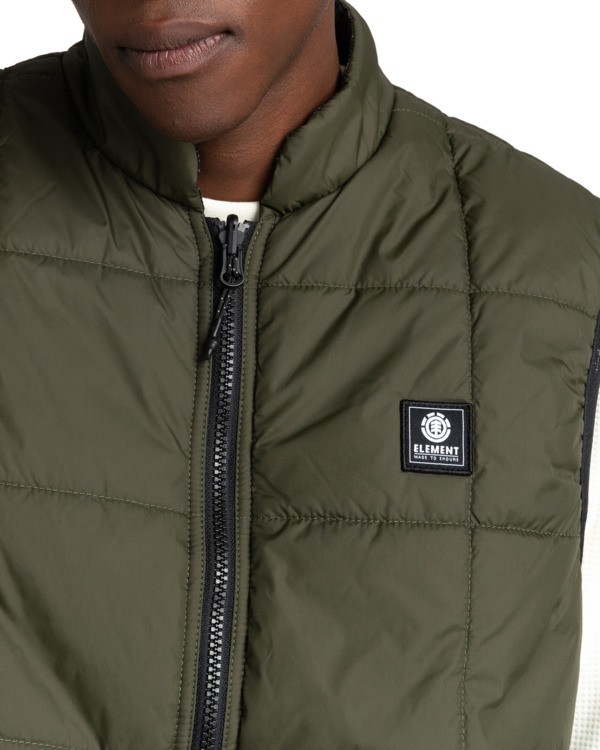 4 Wolfe - Reversible Body Warmer for Men Green Z1JKF4ELF1 Element