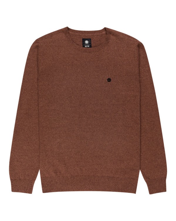 0 Crew - Jersey Cerrado para Hombre Marron Z1JPC2ELF1 Element