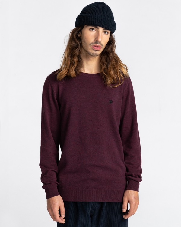 1 Crew - Pull pour Homme Rouge Z1JPC2ELF1 Element